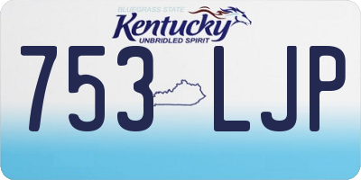 KY license plate 753LJP