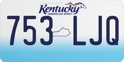 KY license plate 753LJQ
