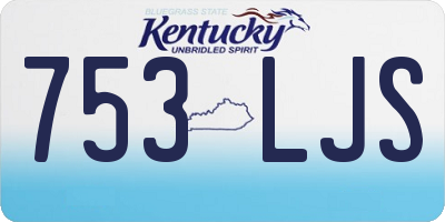 KY license plate 753LJS