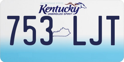 KY license plate 753LJT