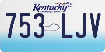 KY license plate 753LJV