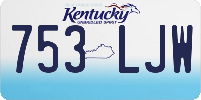 KY license plate 753LJW