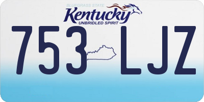 KY license plate 753LJZ