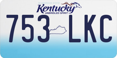 KY license plate 753LKC