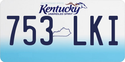 KY license plate 753LKI