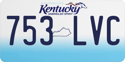 KY license plate 753LVC