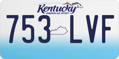 KY license plate 753LVF