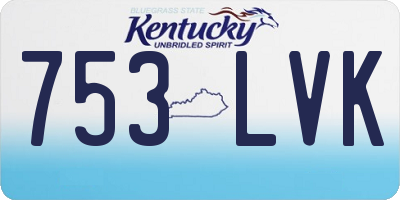 KY license plate 753LVK