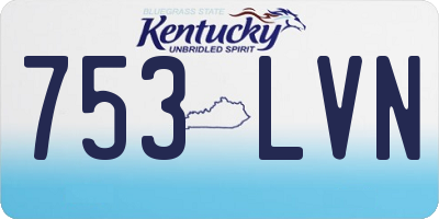 KY license plate 753LVN