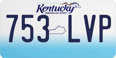 KY license plate 753LVP