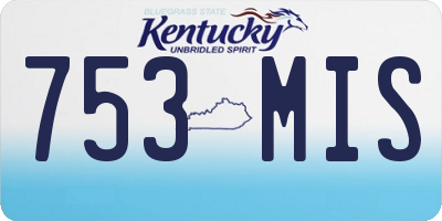 KY license plate 753MIS