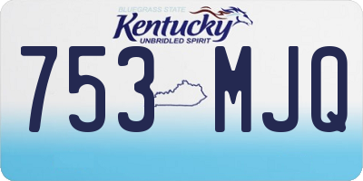 KY license plate 753MJQ