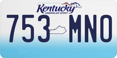 KY license plate 753MNO