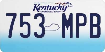 KY license plate 753MPB