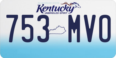 KY license plate 753MVO