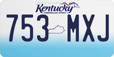 KY license plate 753MXJ