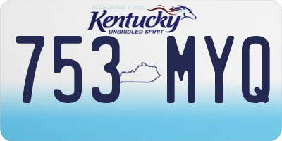 KY license plate 753MYQ