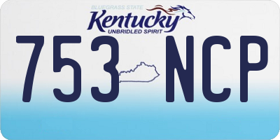 KY license plate 753NCP