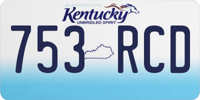 KY license plate 753RCD