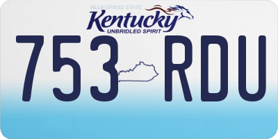KY license plate 753RDU