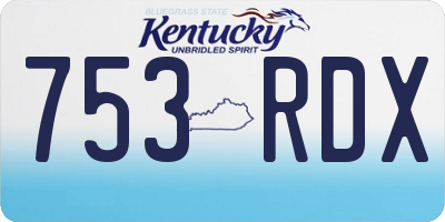 KY license plate 753RDX