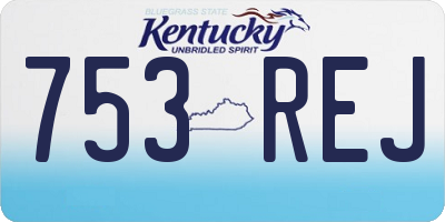 KY license plate 753REJ