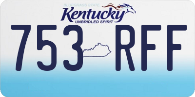 KY license plate 753RFF