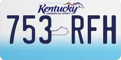 KY license plate 753RFH