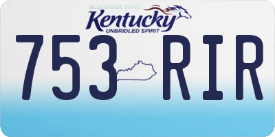 KY license plate 753RIR