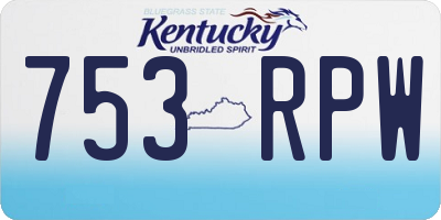 KY license plate 753RPW