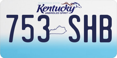 KY license plate 753SHB