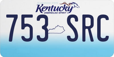KY license plate 753SRC