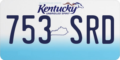 KY license plate 753SRD