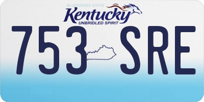 KY license plate 753SRE