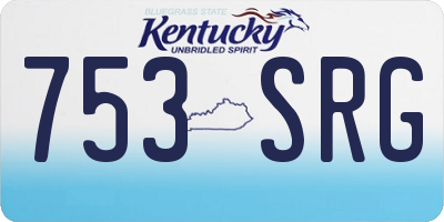 KY license plate 753SRG