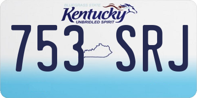 KY license plate 753SRJ