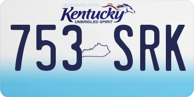 KY license plate 753SRK