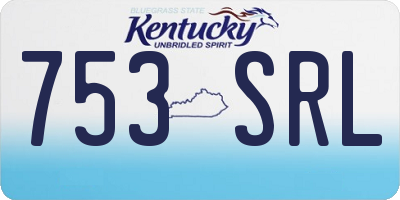 KY license plate 753SRL