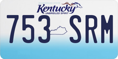 KY license plate 753SRM