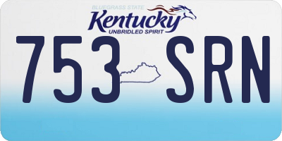 KY license plate 753SRN