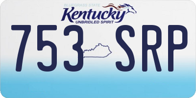 KY license plate 753SRP