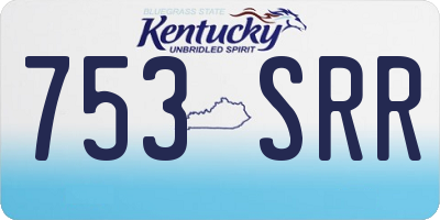 KY license plate 753SRR