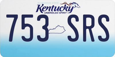 KY license plate 753SRS