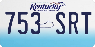 KY license plate 753SRT