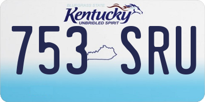 KY license plate 753SRU