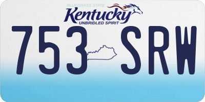 KY license plate 753SRW