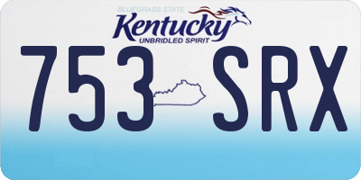 KY license plate 753SRX