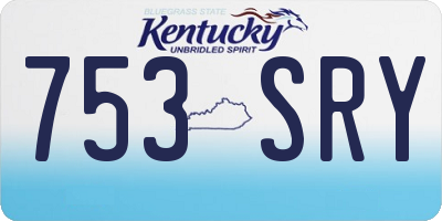 KY license plate 753SRY