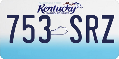 KY license plate 753SRZ