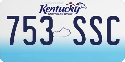 KY license plate 753SSC